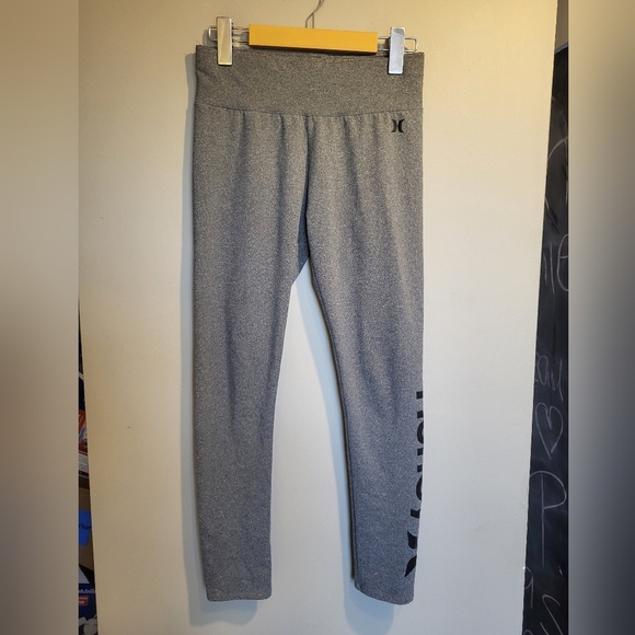 Hurley Heather Gray Kids Leggings, Size Large - Picture 2 of 7
